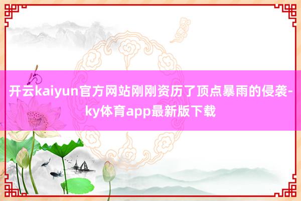 開云kaiyun官方網站剛剛資歷了頂點暴雨的侵襲-ky體育app最新版下載