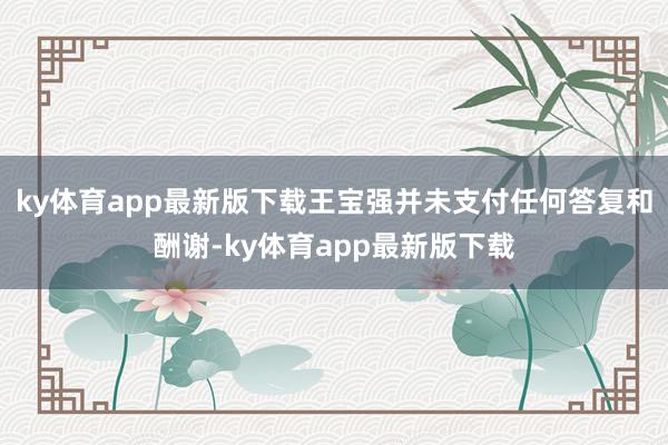 ky體育app最新版下載王寶強并未支付任何答復和酬謝-ky體育app最新版下載